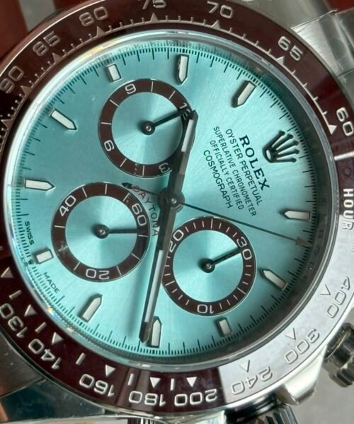 Daytona 60th Anniversary 126506 Ice Blue Dial Brown Ceramic Bezel Tungsten Weighted VSF Best Edition on SS Bracelet VS4131 V3 - Image 10