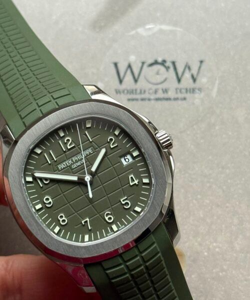 Aquanaut 5168G 42mm SS 3KF Best Edition green Dial on green Strap A324 V2 - Image 2