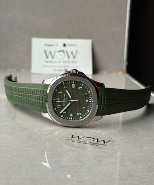 Aquanaut 5168G 42mm SS 3KF Best Edition green Dial on green Strap A324 V2 - Image 4