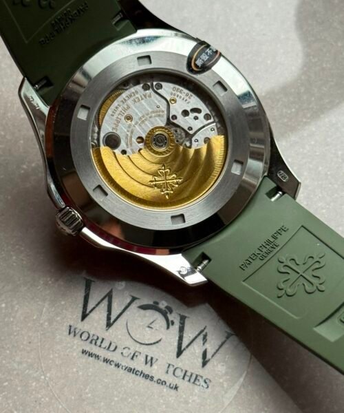 Aquanaut 5168G 42mm SS 3KF Best Edition green Dial on green Strap A324 V2 - Image 6