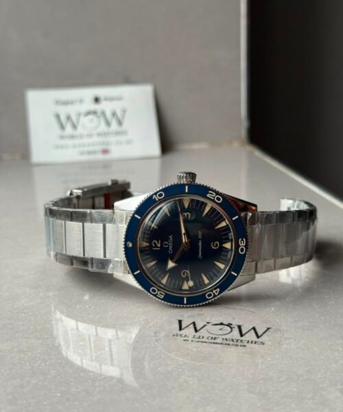 Seamaster 300 Heritage VSF Best Edition Blue Dial Brown Marker on SS Bracelet A8912 - Image 2