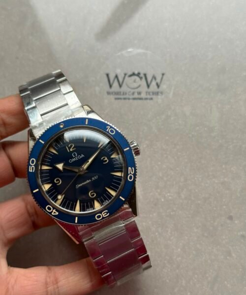 Seamaster 300 Heritage VSF Best Edition Blue Dial Brown Marker on SS Bracelet A8912