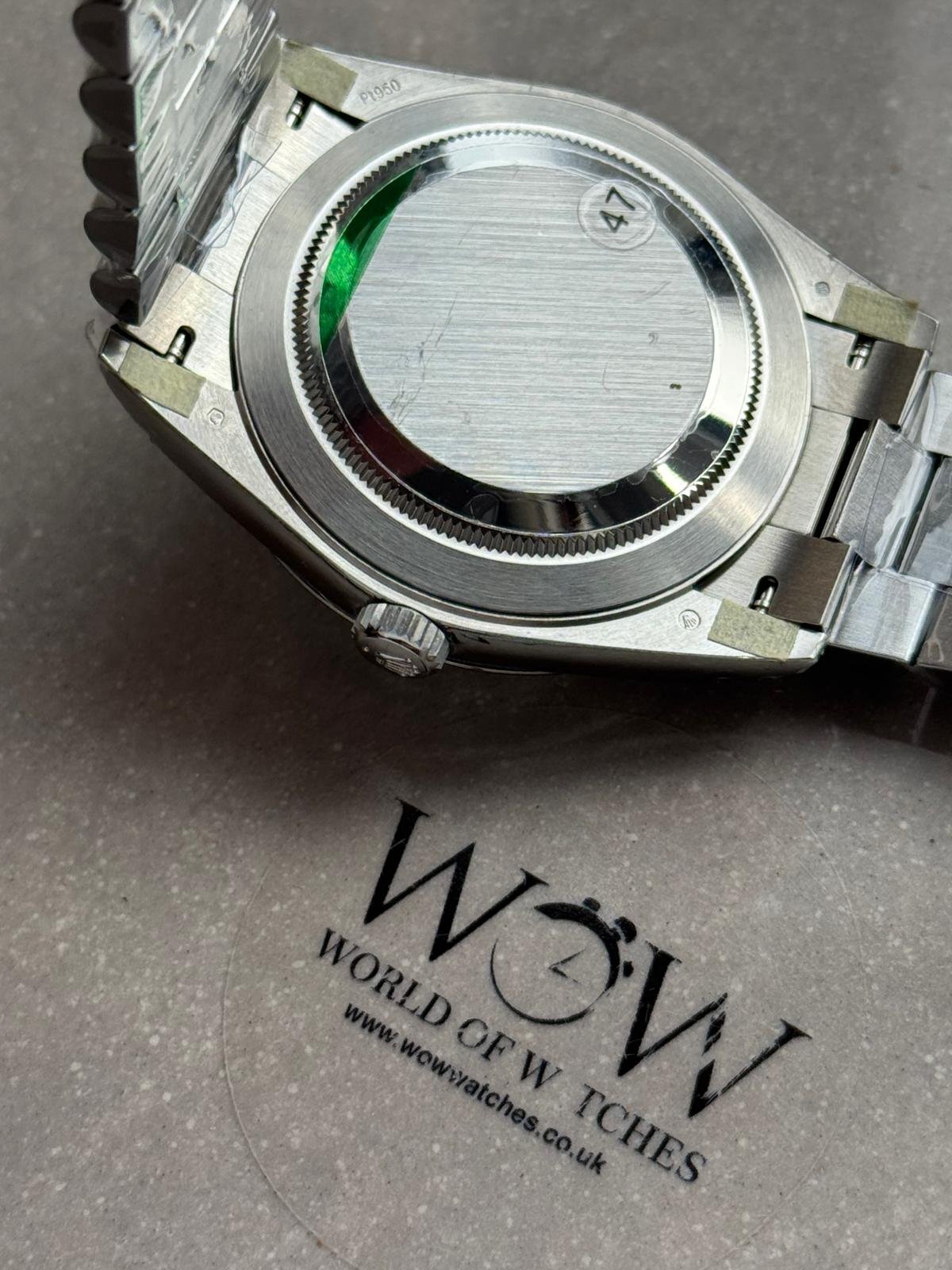DayDate 40 228239 VSF Best Edition ice /sky blue Roman Dial on President Bracelet VS3255 V2 heavy weight - Image 7