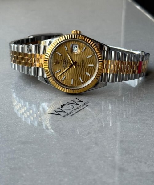 DateJust 41 126331 904L SS VSF Best Edition Yellow gold motif textured Dial on Jubilee Bracelet VS3235 - Image 2