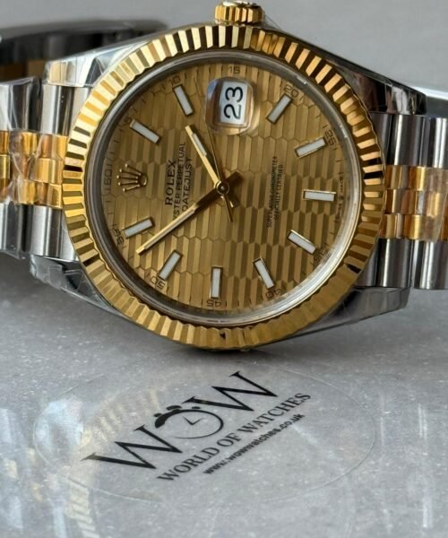 DateJust 41 126331 904L SS VSF Best Edition Yellow gold motif textured Dial on Jubilee Bracelet VS3235 - Image 3