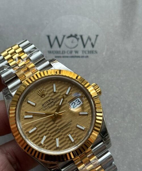 DateJust 41 126331 904L SS VSF Best Edition Yellow gold motif textured Dial on Jubilee Bracelet VS3235 - Image 10