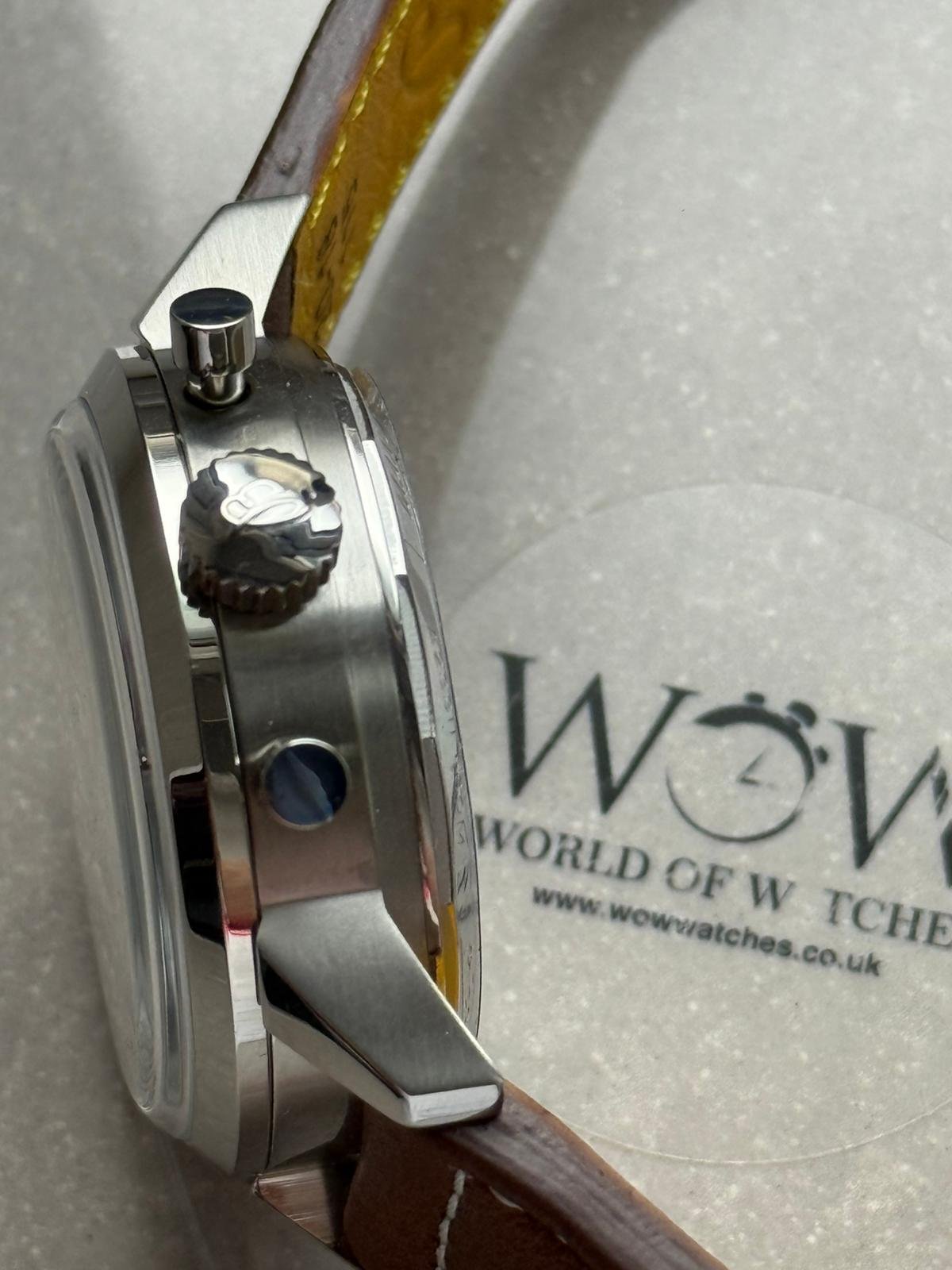 Top Time B01 Deus 41mm Cream Dial 316L SS BLS Factory Best Edition on Brown Leather Strap A7750 - Image 3
