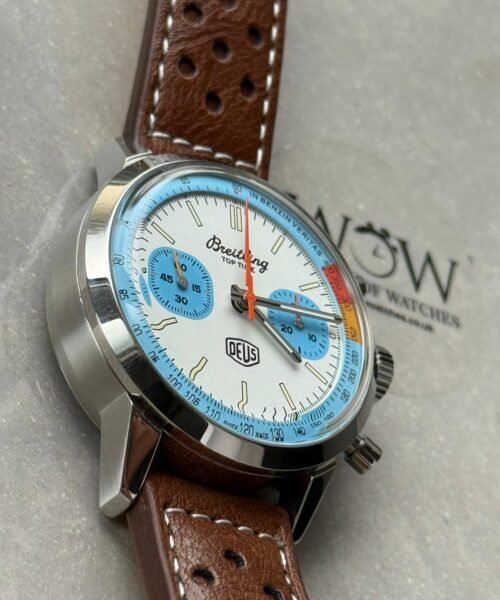 Top Time B01 Deus 41mm Cream Dial 316L SS BLS Factory Best Edition on Brown Leather Strap A7750 - Image 4