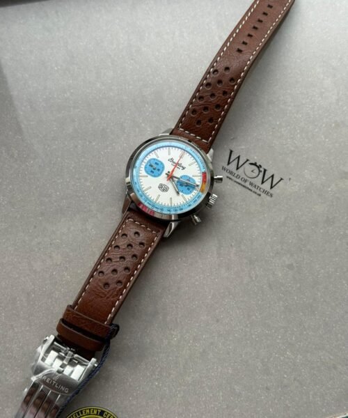 Top Time B01 Deus 41mm Cream Dial 316L SS BLS Factory Best Edition on Brown Leather Strap A7750 - Image 5