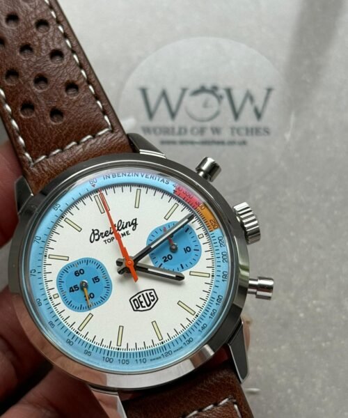 Top Time B01 Deus 41mm Cream Dial 316L SS BLS Factory Best Edition on Brown Leather Strap A7750 - Image 6