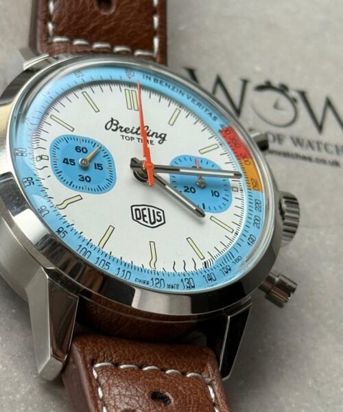 Top Time B01 Deus 41mm Cream Dial 316L SS BLS Factory Best Edition on Brown Leather Strap A7750 - Image 9