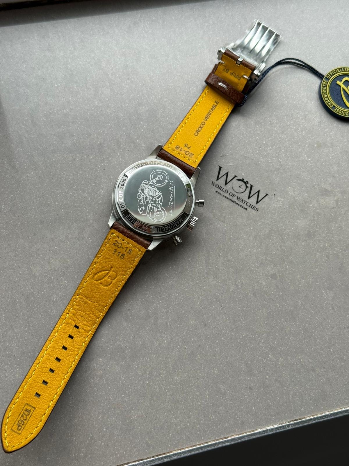 Top Time B01 Deus 41mm Cream Dial 316L SS BLS Factory Best Edition on Brown Leather Strap A7750 - Image 12