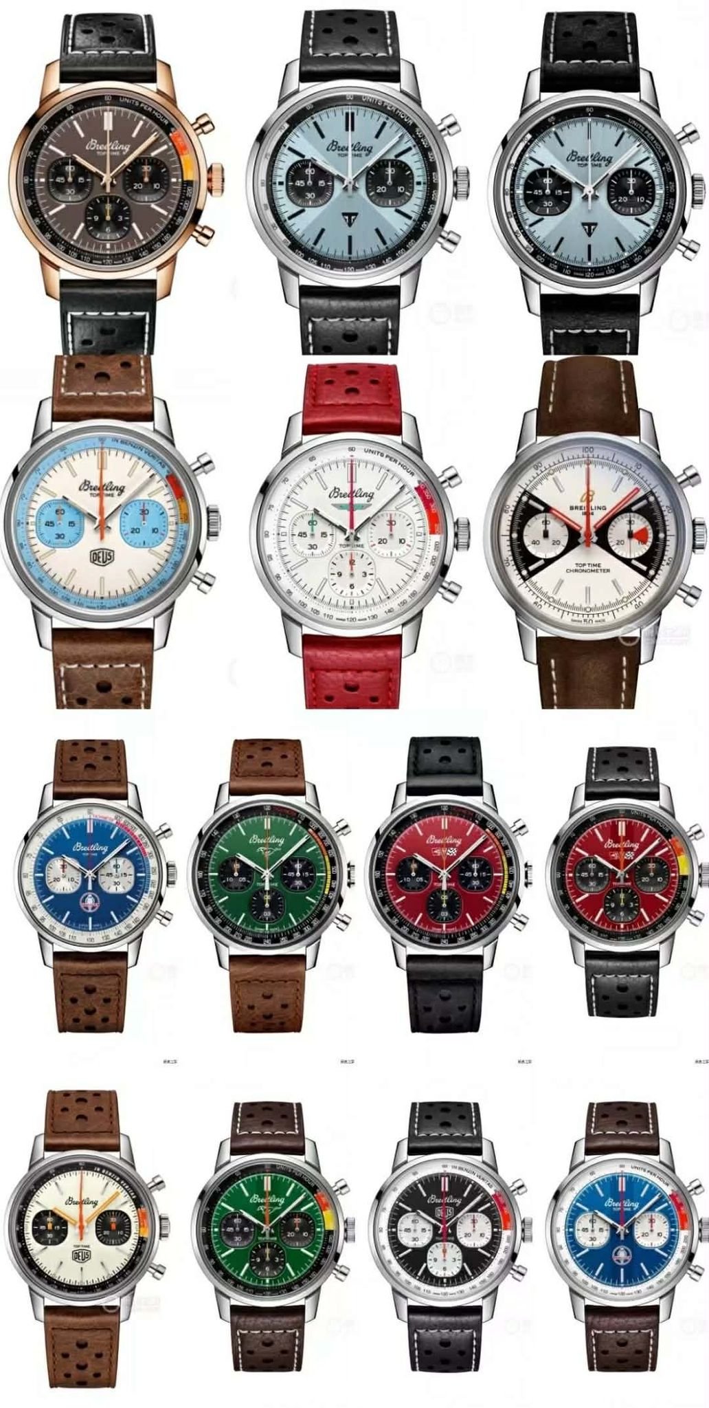 Top Time B01 Deus 41mm Cream Dial 316L SS BLS Factory Best Edition on Brown Leather Strap A7750 - Image 14
