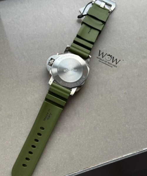 PAM1226 Submersible QuarantaQuattro Bianco 44mm White Dial 316L SS VSF Best Edition on Green Rubber Strap P900 1226 - Image 3