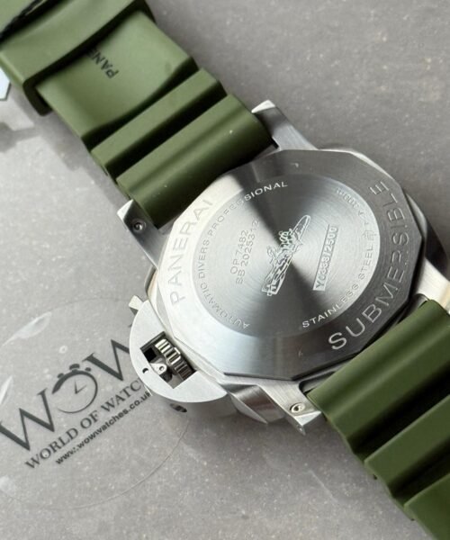PAM1226 Submersible QuarantaQuattro Bianco 44mm White Dial 316L SS VSF Best Edition on Green Rubber Strap P900 1226 - Image 13