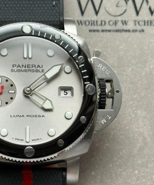 PAM1681 Luna Rossa Submersible VSF Best Edition on Gray Fabric Strap P900 - Image 4