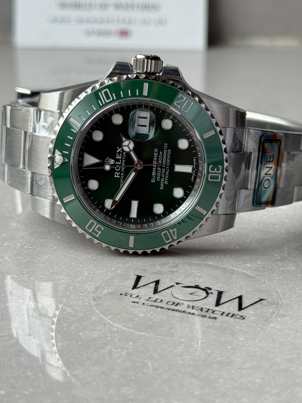 Submariner Date 40mm 116610LV "HULK" ARF Factory Best Edition Green Ceramic Bezel Green Dial on Oyster Bracelet VR3135 - Image 5