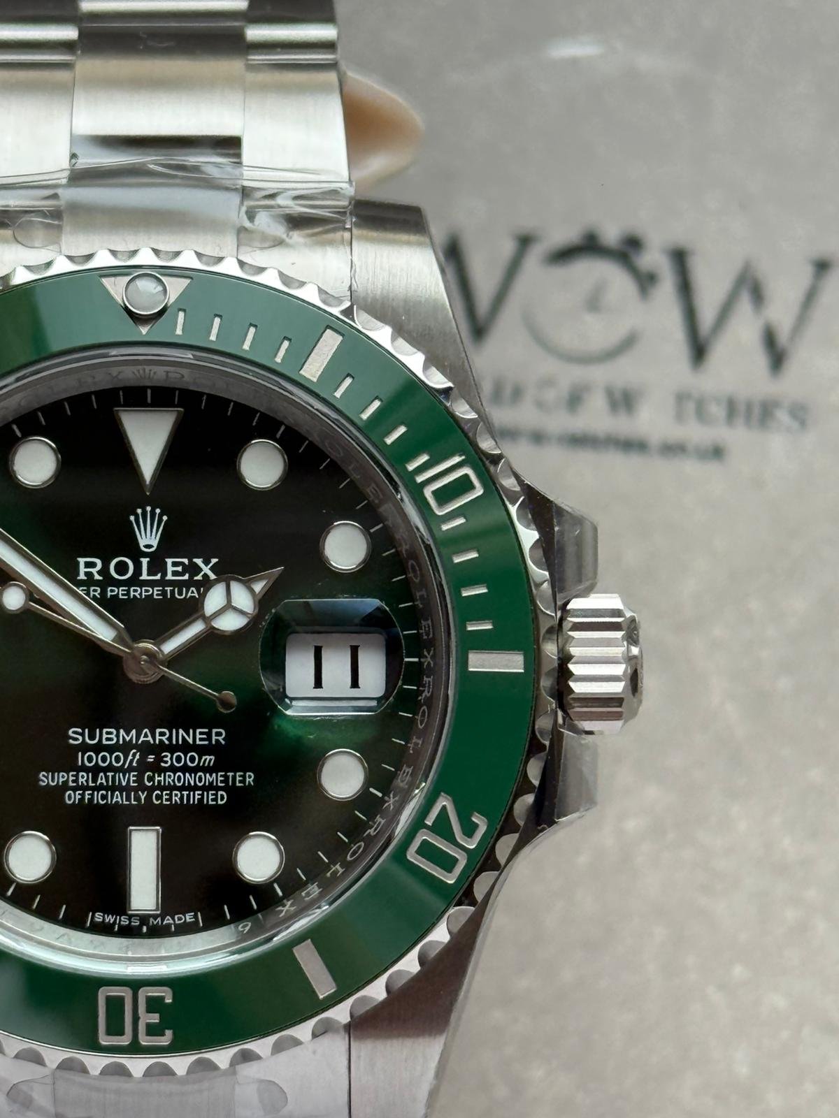 Submariner Date 40mm 116610LV "HULK" ARF Factory Best Edition Green Ceramic Bezel Green Dial on Oyster Bracelet VR3135 - Image 10