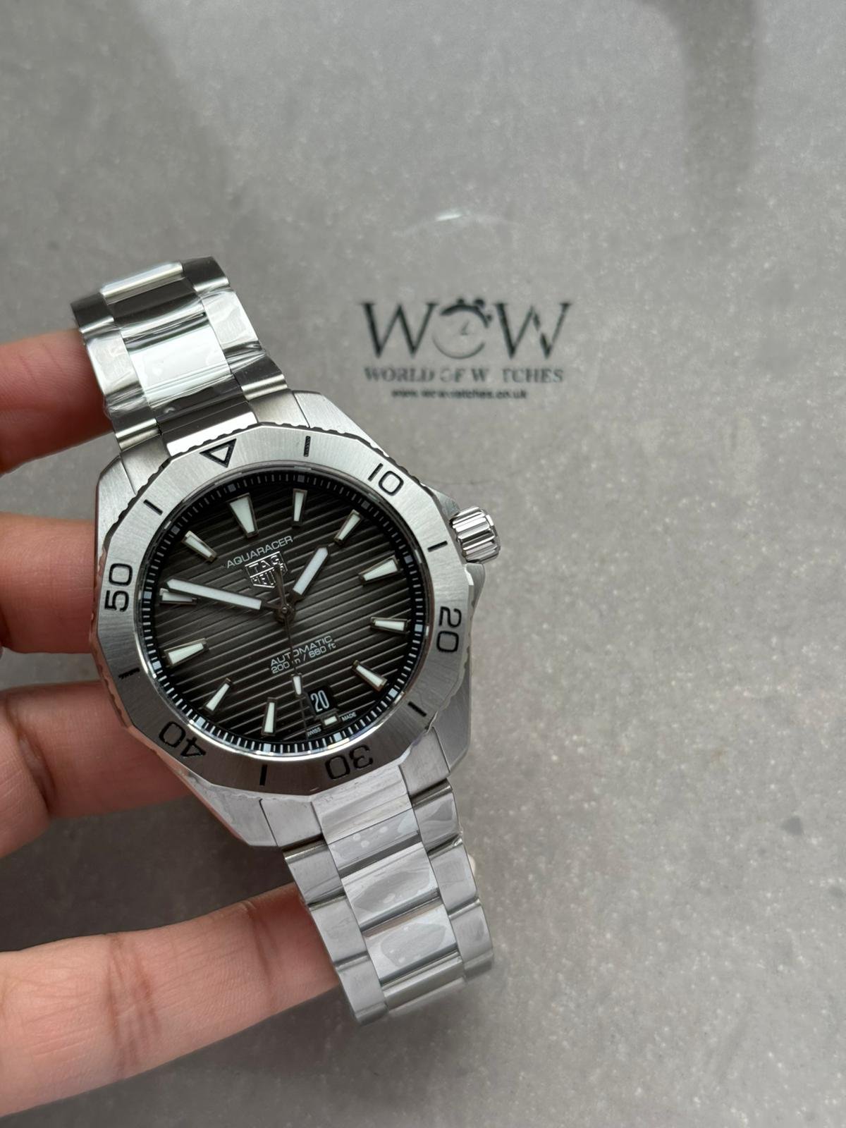 TAG Heuer Aquaracer Professional 200 Date 40mm Calibre 5 Automatic Steel Black/Grey Sunray Dial WBP2110.BA0627
