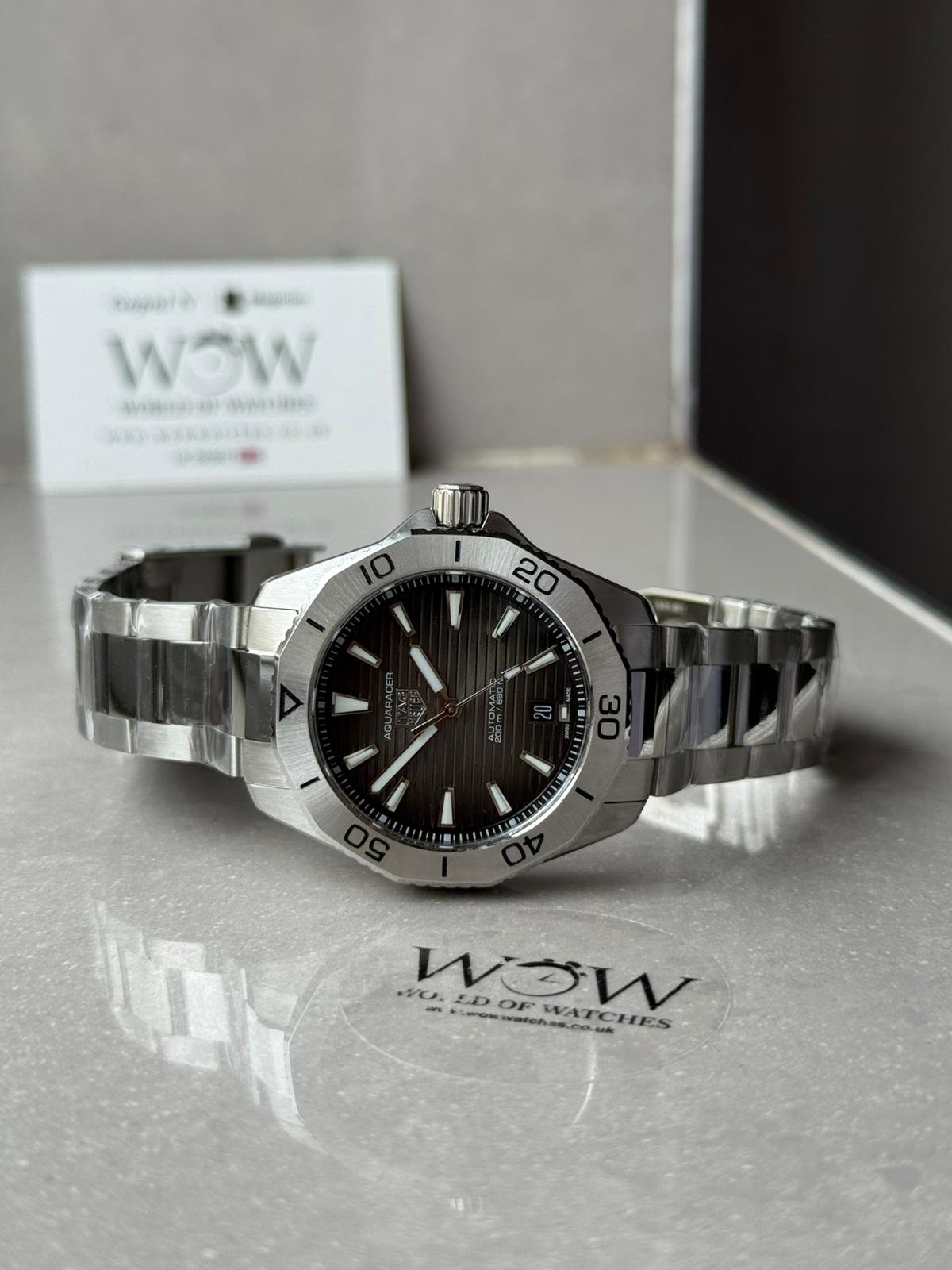 TAG Heuer Aquaracer Professional 200 Date 40mm Calibre 5 Automatic Steel Black/Grey Sunray Dial WBP2110.BA0627 - Image 4