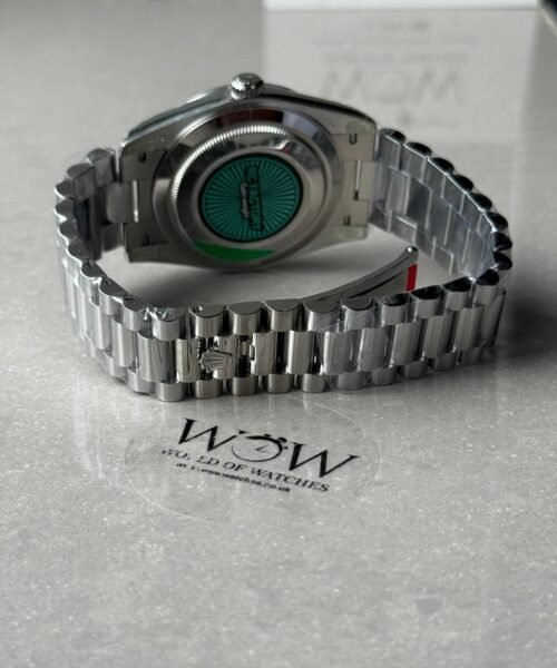 Day-Date 40mm 228239 RC Factory Best Edition Fluted Bezel Blue Sunburst Dial on President Bracelet A2836 (Tungsten Heavy Version) - Image 5