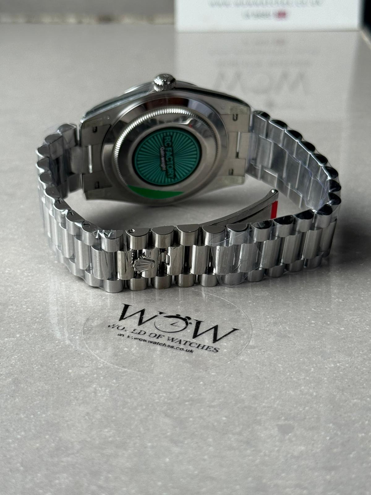 Day-Date 40mm 228239 RC Factory Best Edition Fluted Bezel Blue Sunburst Dial on President Bracelet A2836 (Tungsten Heavy Version) - Image 5