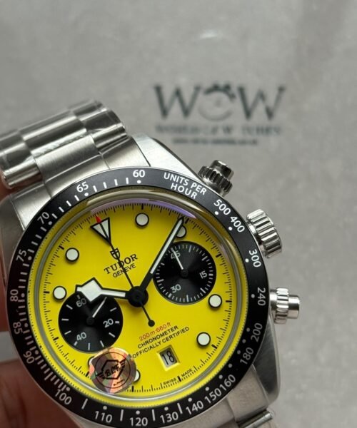 Black Bay Chrono 39mm M79310N "Bumblebee" BLF Best Edition Yellow Dial on SS Bracelet A7750 - Image 2