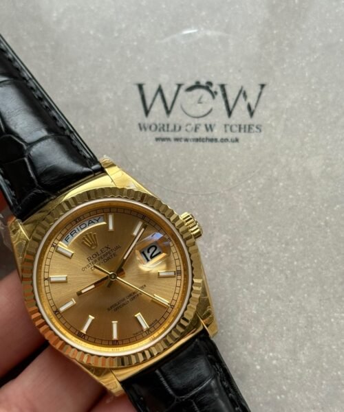 Day-Date 36 YG 128238 GMF Best Edition Gold Dial Stick Markers on President Bracelet A2836 - Image 2