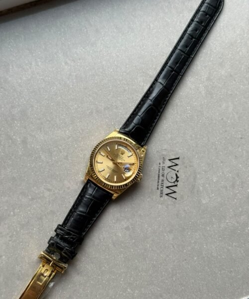 Day-Date 36 YG 128238 GMF Best Edition Gold Dial Stick Markers on President Bracelet A2836 - Image 6