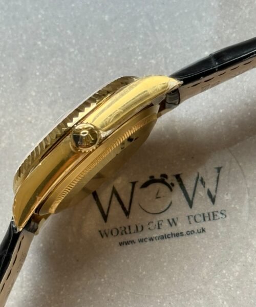 Day-Date 36 YG 128238 GMF Best Edition Gold Dial Stick Markers on President Bracelet A2836 - Image 7