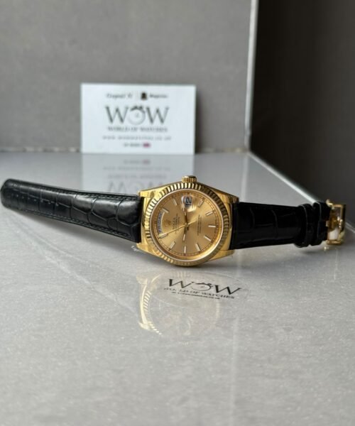 Day-Date 36 YG 128238 GMF Best Edition Gold Dial Stick Markers on President Bracelet A2836 - Image 9