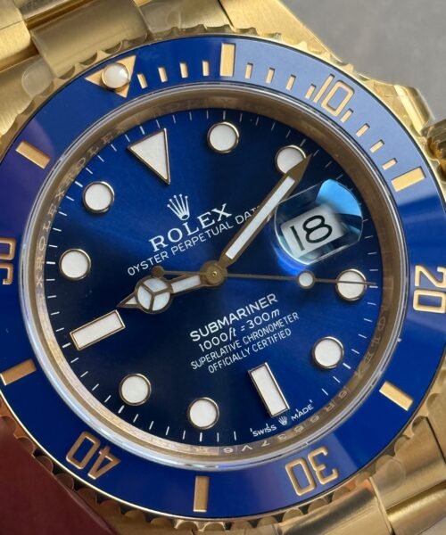 Submariner Date 41mm 126618LB RC Factory Bluesy Best Edition Blue Ceramic Bezel Blue Dial on Full Yellow Gold Oyster Bracelet VR3135 (Heavyweight Version) - Image 4