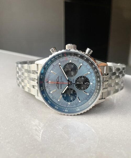 Navitimer 01 SS Ice Blue Dial on Steel Strap A7750 BLS Factory - Image 7