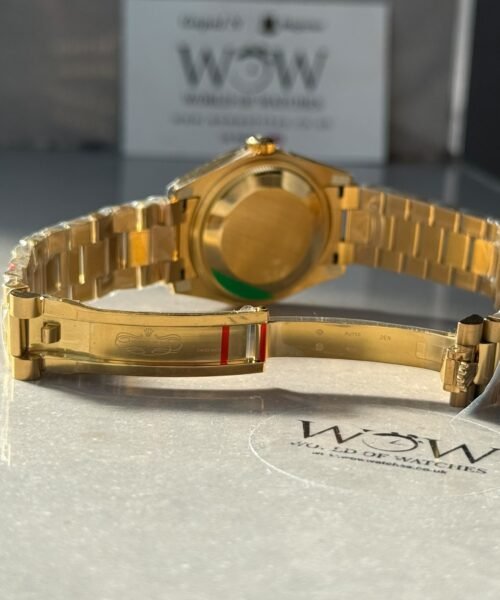Datejust 31mm RG WF Factory Best Edition Diamond Bezel White Mother-of-Pearl MOP Dial on Yellow Gold President Bracelet A2671 - Image 9