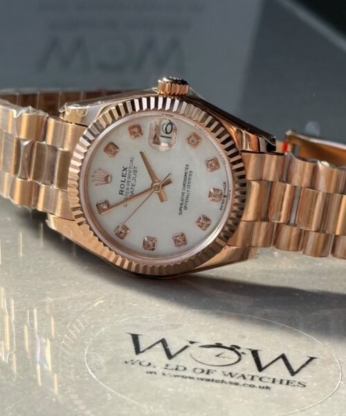 Datejust 31mm RG WF Factory Best Edition White Mother-of-Pearl MOP Dial on Rose Gold President Bracelet A2671 - Image 5